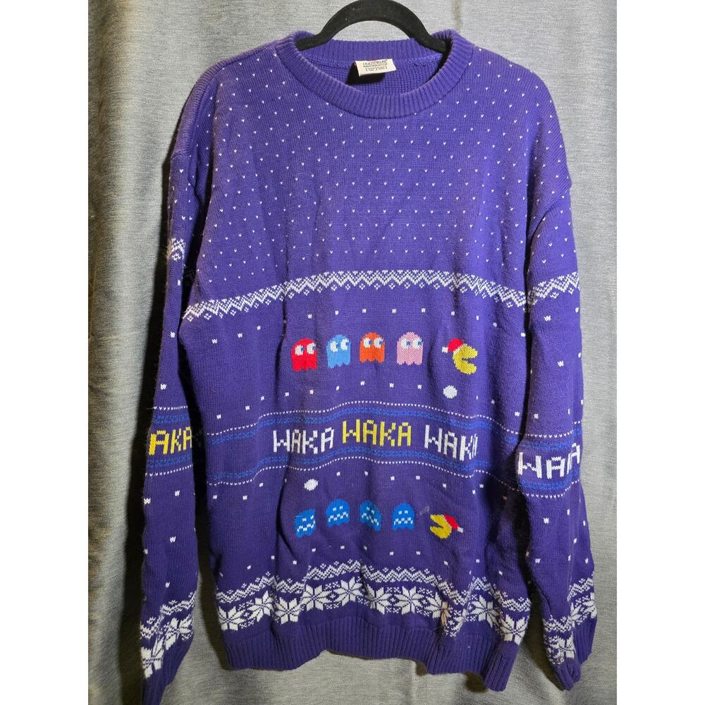 Numskull Christmas Ugly Sweater Pac-Man Purple Size 3XL Unique WAKA